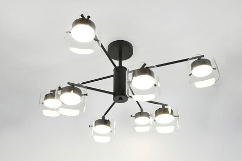 Люстра Linvel MS 1217/8 Темо Чёрный GX53 max.9W 800х800х365мм купить в СОМ