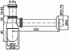 Сифон для умывальника Azario AZ-107-CHR, G 1 1/4", хром, овал купить в СОМ