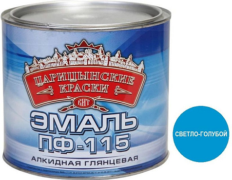 Эмаль ПФ-115 Царицынские краски, светло-голубой, 1.8 кг купить в СОМ