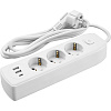 Удлинитель ОНЛАЙТ OPE-USB-03-500-ESC-3 3 гн, 2гн USB-A,1гн USB-С, 5 м, выкл  СЗ 10А IP20 белый купить в СОМ