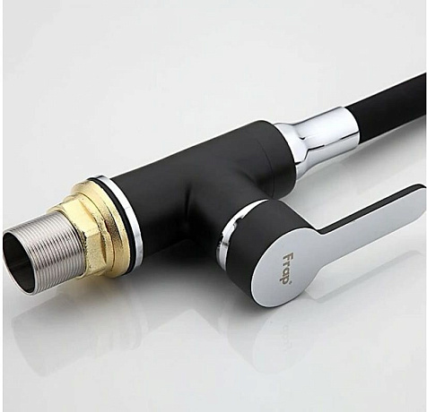 Смеситель для мойки Frap 4042, черный купить в СОМ