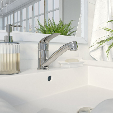 Смеситель для раковины Avrora Glade AV3011, латунь, хром купить в СОМ
