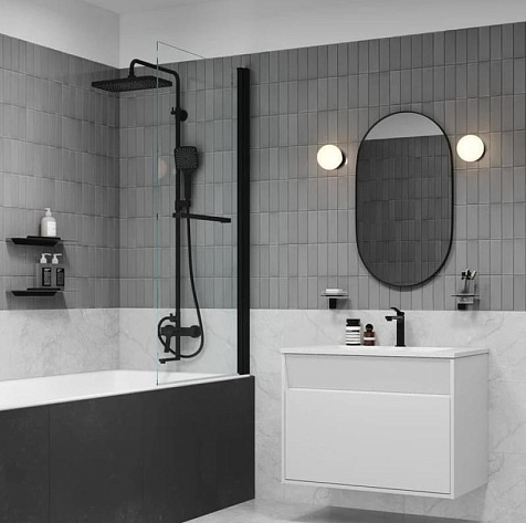Смеситель для раковины Iddis Parker PARBL00i01, черный матовый купить в СОМ