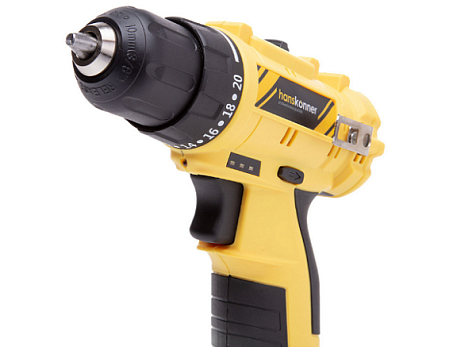 Шуруповерт Hanskonner HCD1230R, 12В, Li-ion, 2.0А/ч, бесщеточный купить в СОМ