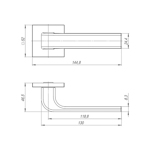 Ручка раздельная AJAX K.JS51.FLEX BL-24 черный купить в СОМ