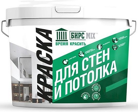 Краска для стен и потолка БИРСMIX, 3кг купить в СОМ