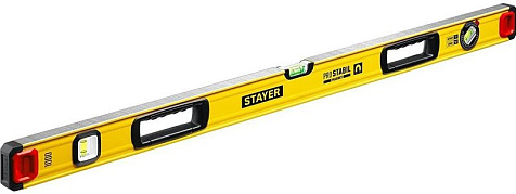 Уровень STAYER Profi, алюминиевый, магнитный, с ручкой, 3 глазка, 1000мм купить в СОМ