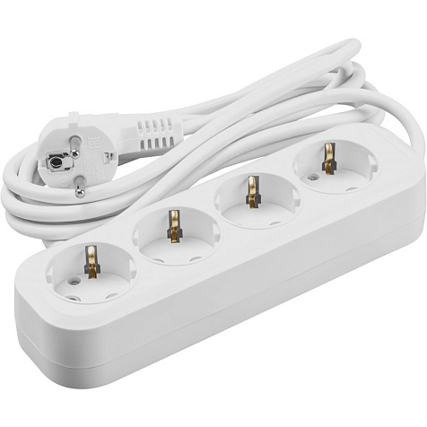 Удлинитель ОНЛАЙТ OPE-S-04-200-E-3x1   4 гн, 2 м, СЗ, 16А IP20 белый купить в СОМ