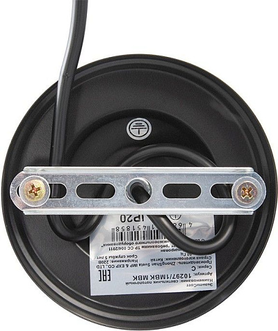 Светильник подвесной  10297/1MBK MBK E27, 40 W, до 3 м² купить в СОМ