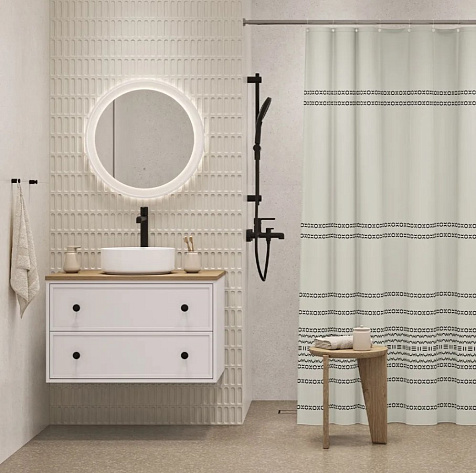 Штора для ванной Iddis BD01P24i11, 200 х240 см, полиэстер купить в СОМ
