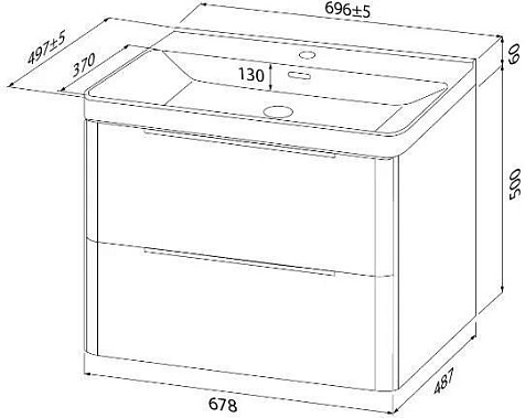 Тумба-умывальник подвесная Iddis Cloud X CLX70W0i95K 70 см, белый, с раковиной 0177000i28 купить в СОМ