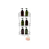 Полка для ванной Milardo Grid GRICC3CM44, угловая, трехэтажная купить в СОМ