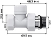 Набор термостатический для радиатора прямой 1/2" М30х1.5 белый Royal Thermo Design купить в СОМ