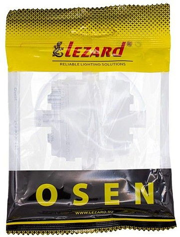 Рамка для розеток и выключателей LEZARD OSEN Осень 1м. горизонтальная, квадрат, белая купить в СОМ