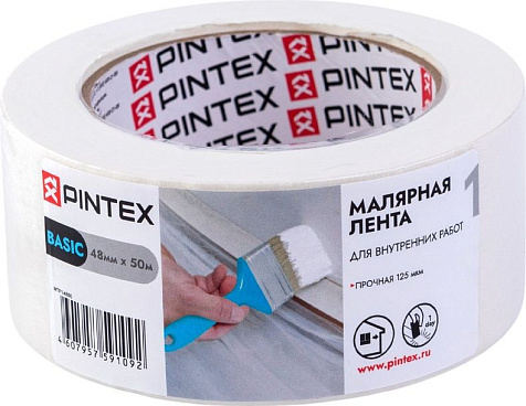 Лента малярная Pintex 48 мм х 50 м купить в СОМ
