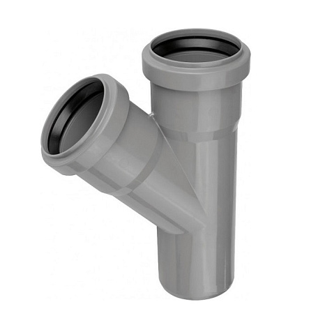 Тройник двухраструбный d 40х40х40 мм, 45 гр купить в СОМ