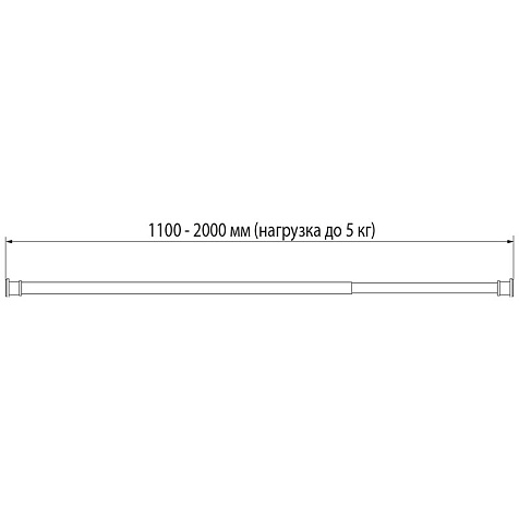 Карниз для ванной комнаты Iddis RSC0120i14, 110 х200 см, хром глянцевый купить в СОМ