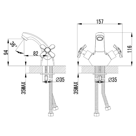 Смеситель для раковины Lemark Partner LM6546C купить в СОМ