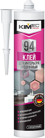 Клей 94 KIM TEC для интерьера, прозрачный, 280мл купить в СОМ