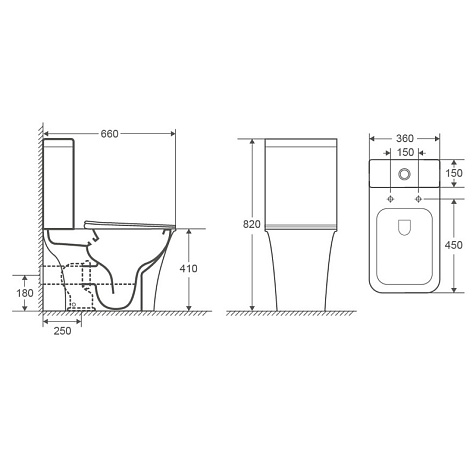 Унитаз-компакт Azario Avero AZ-1213A/3121G, безободковый, белый, сиденье микролифт купить в СОМ