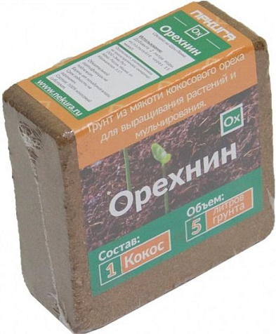 Брикет кокосовый Орехнин-1 380гр (4л)  Nekura купить в СОМ