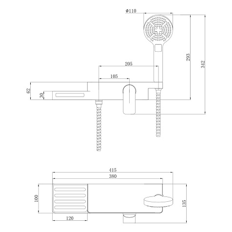 Смеситель для душа Lemark Unibox LM6903CW, белый купить в СОМ