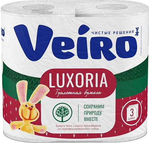 Бумага туалетная Veiro Luxoria 3сл 4шт купить в СОМ