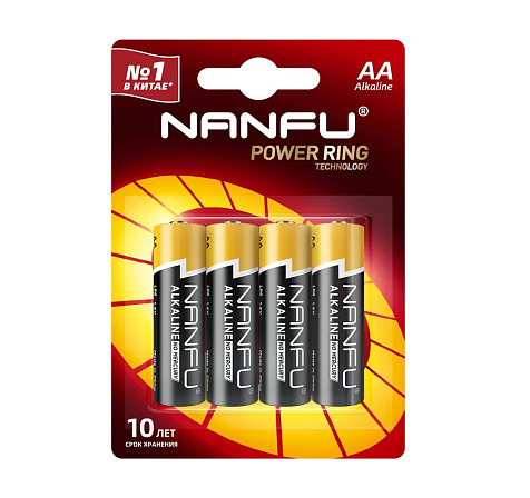 Элемент питания NANFU  LR6/316/AA BL4 купить в СОМ
