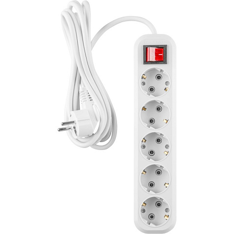 Удлинитель ОНЛАЙТ OPE-S-05-300-ESC-3x1  5 гн, 3 м, СЗ, с выключ, 16А IP20 белый купить в СОМ