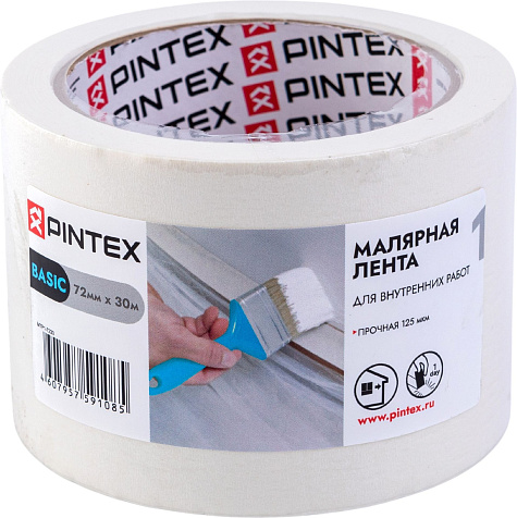 Лента малярная Pintex 72 мм х 30 м купить в СОМ