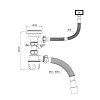 Сифон для мойки Iddis 900CVG1P10VD 3 1/2"х40, с переливом и отводом купить в СОМ