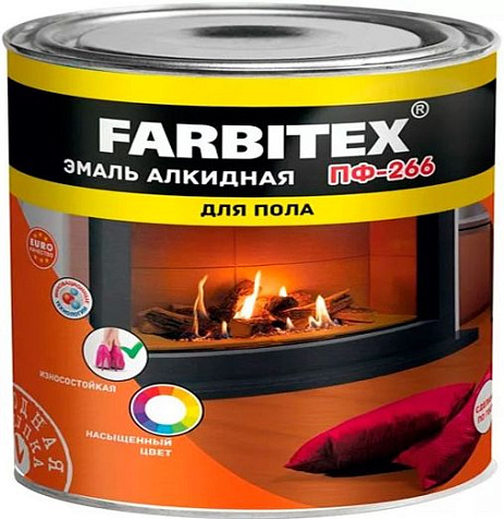Эмаль ПФ-266 Farbitex, золотистая, 5 кг купить в СОМ
