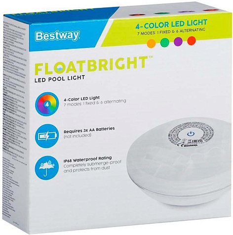 Подсветка для бассейна плавающая LED Floating питание 3хАА Bestway 58419 купить в СОМ