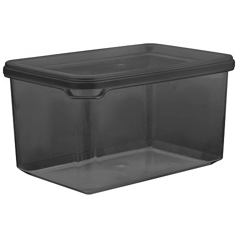 Банка для сыпучих продуктов Plast Team Black 0,55л прямоугольная купить в СОМ