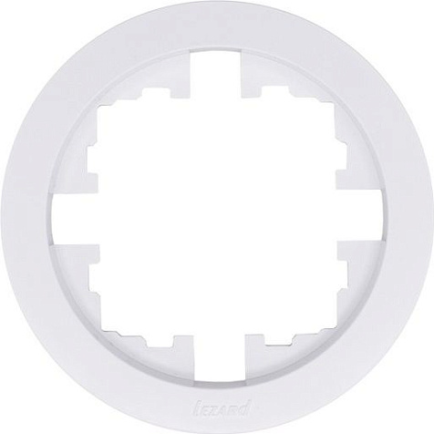 Рамка для розеток и выключателей LEZARD OSEN Осень 1м. горизонтальная, круглая, белая купить в СОМ