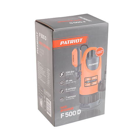 Насос дренажный PATRIOT F 500 D купить в СОМ