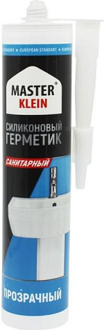 Герметик силиконовый Master Klein, санитарный, прозрачный, 280 мл купить в СОМ