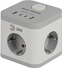 Удлинитель Эра 3 гнезда  1.5м с/з выключатель ПВС 3500Вт 3x0.75мм² 4xUSB (2xA+2xC) белый куб купить в СОМ