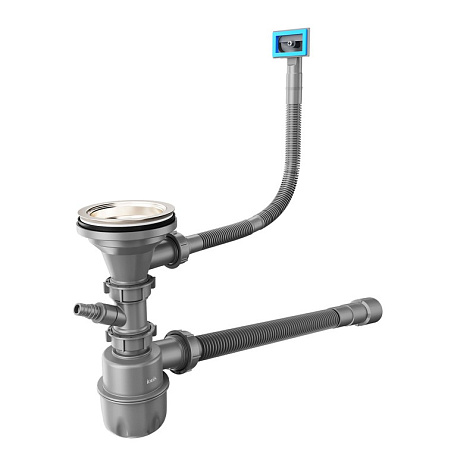 Сифон для мойки Iddis 900CVG1P10VD 3 1/2"х40, с переливом и отводом купить в СОМ