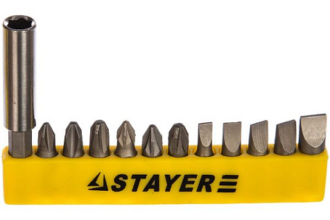 Набор бит STAYER Master, 12 предметов купить в СОМ