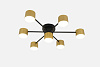 Люстра Linvel MS 1220/7 Домел Чёрный/золото GX53 max.9W 645х645х115мм купить в СОМ