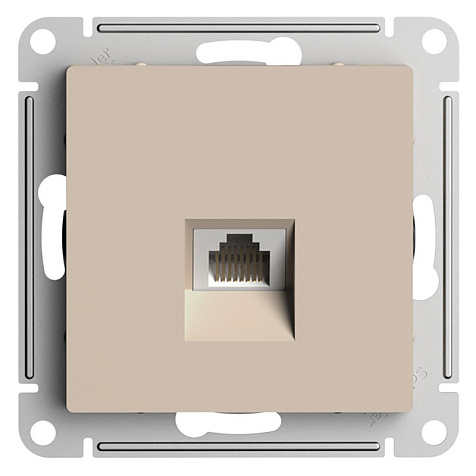 Розетка компьютерная AtlasDesign, RJ45 кат. 5Е, песочный купить в СОМ