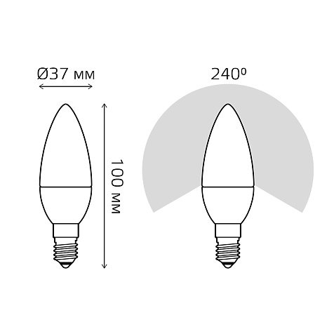 Лампа Gauss Elementary Candle 6Вт E14 6500K LED свеча купить в СОМ