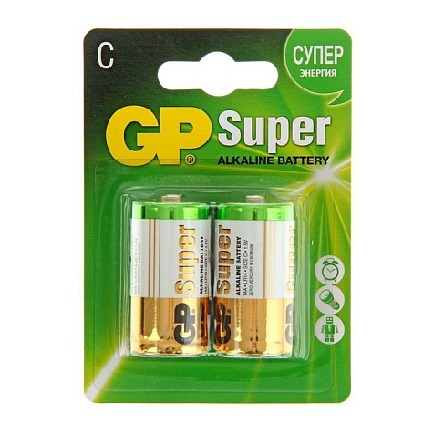 Элемент питания GP Super Alkaline 14A LR14/343, BL2 купить в СОМ