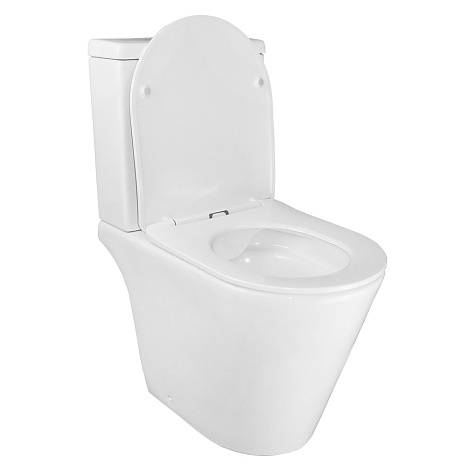 Унитаз-компакт Azario Flin AZ-1363C, безободковый, сиденье микролифт купить в СОМ