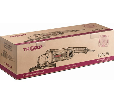 Машина углошлифовальная TRIGGER 20034, 230 мм, 2300 Вт купить в СОМ