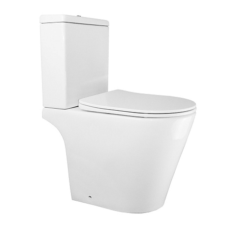 Унитаз-компакт Azario Flin AZ-1363C, безободковый, сиденье микролифт купить в СОМ