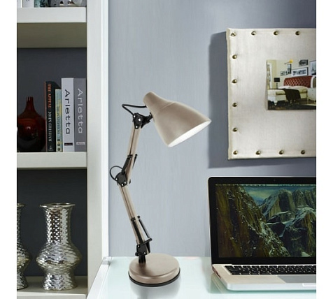 Светильник настольный Camelion Loft KD-331 C26, металл/серый купить в СОМ