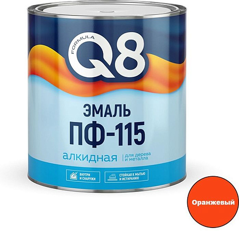 Эмаль ПФ-115 Formula Q8, оранжевая, 1.8 кг купить в СОМ