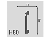Плинтус напольный XPS Polymer H 80, 80х13х2000мм купить в СОМ